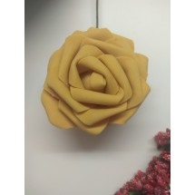 Цветы из фоамирана на проволоке 7 см цв. горчичный, цена за 1 шт